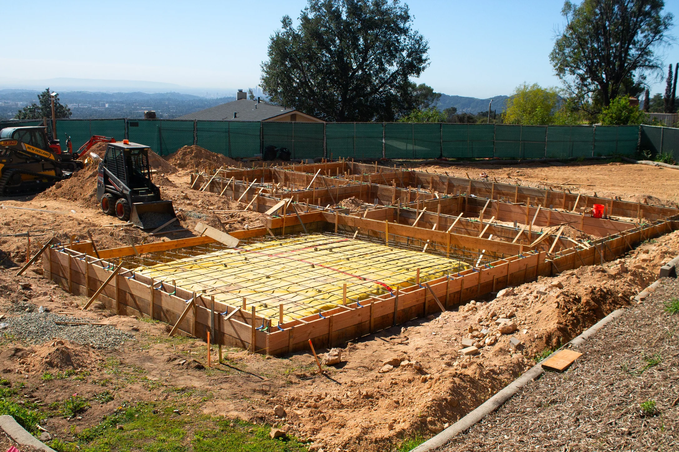 Residential foundation work underway in the foothills